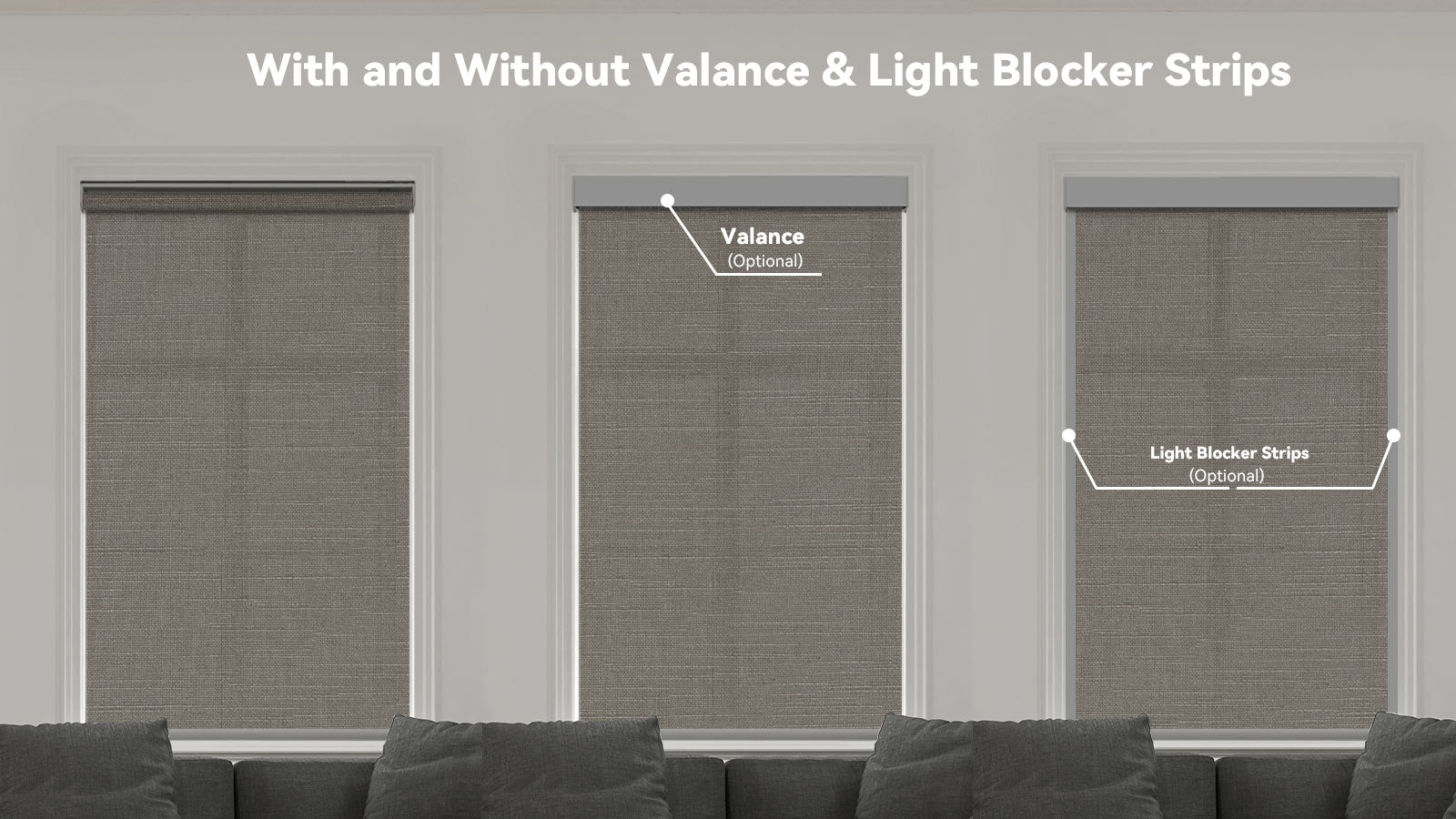 Roller Shades with Valance