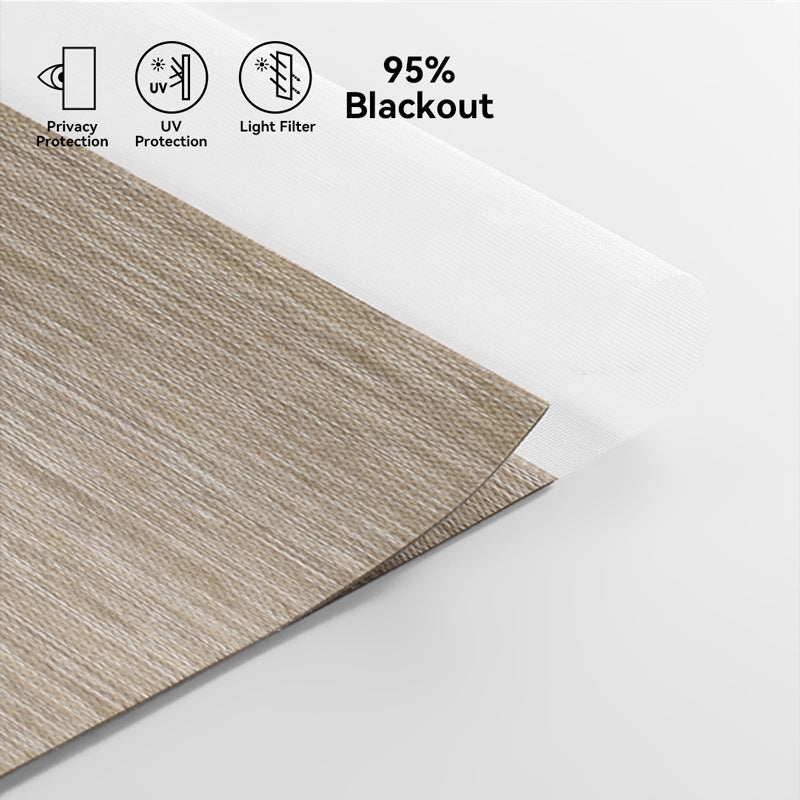 Kurlax Zebra Roller Shades - 95% Blackout